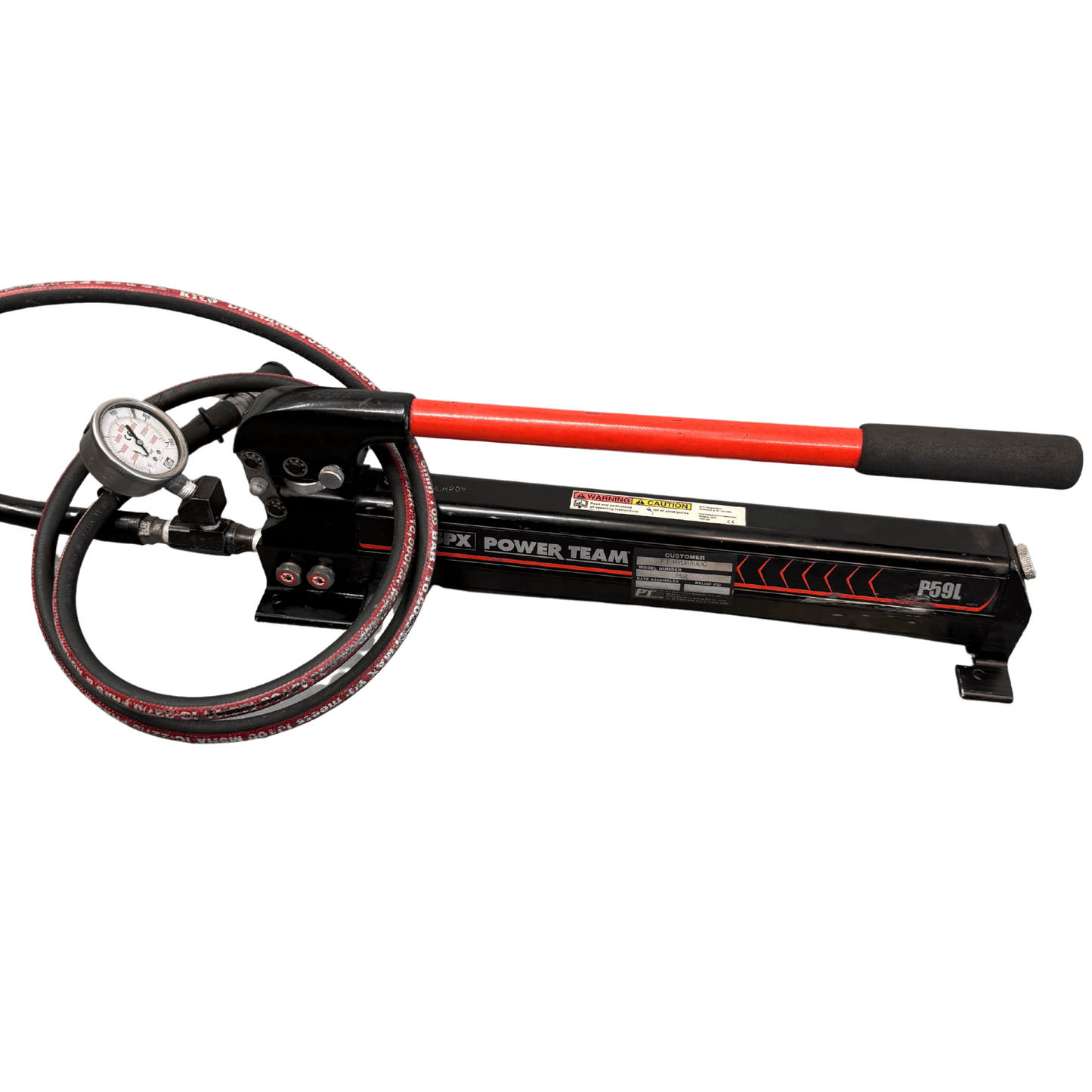 Power Team P59L Hand Pump with gauge and hose